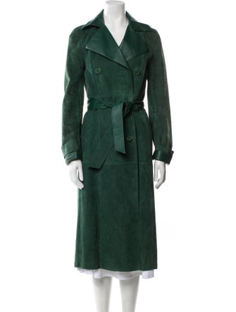 Akris Suede Trench Coat