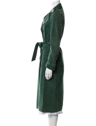 Akris Suede Trench Coat