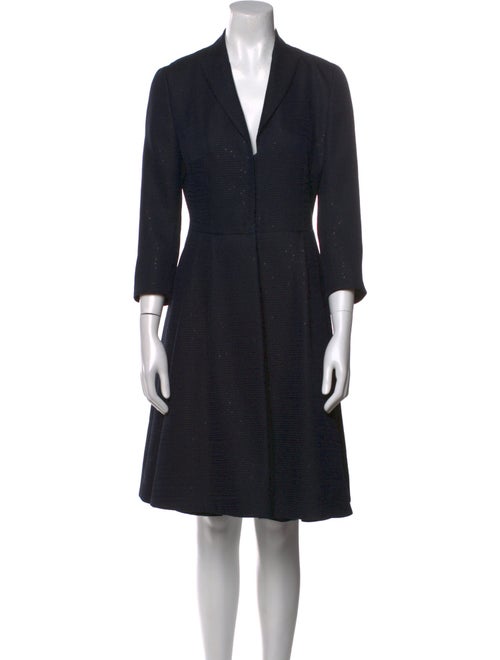 Akris V-Neck Knee-Length Dress