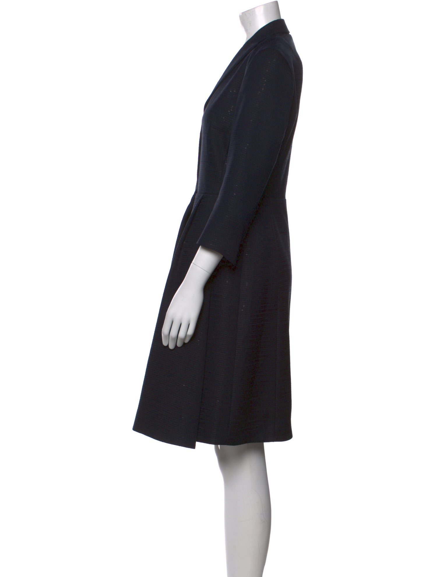 Akris V-Neck Knee-Length Dress