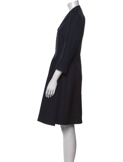 Akris V-Neck Knee-Length Dress
