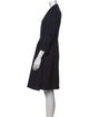 Akris V-Neck Knee-Length Dress