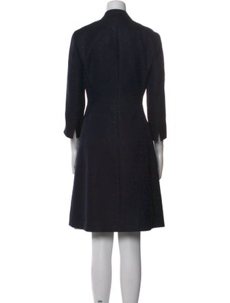 Akris V-Neck Knee-Length Dress