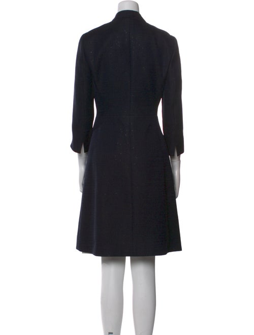 Akris V-Neck Knee-Length Dress