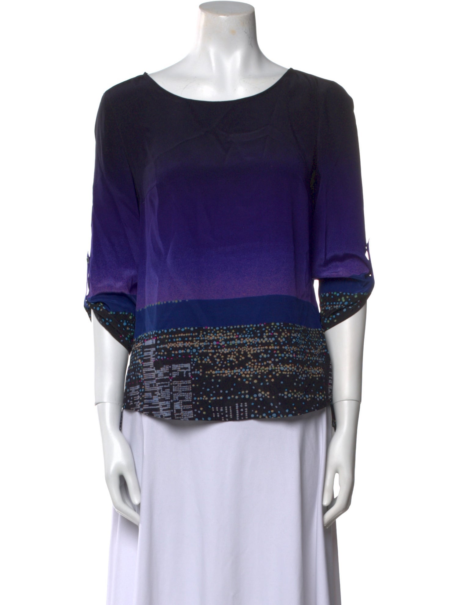 Akris Silk Scoop Neck Blouse