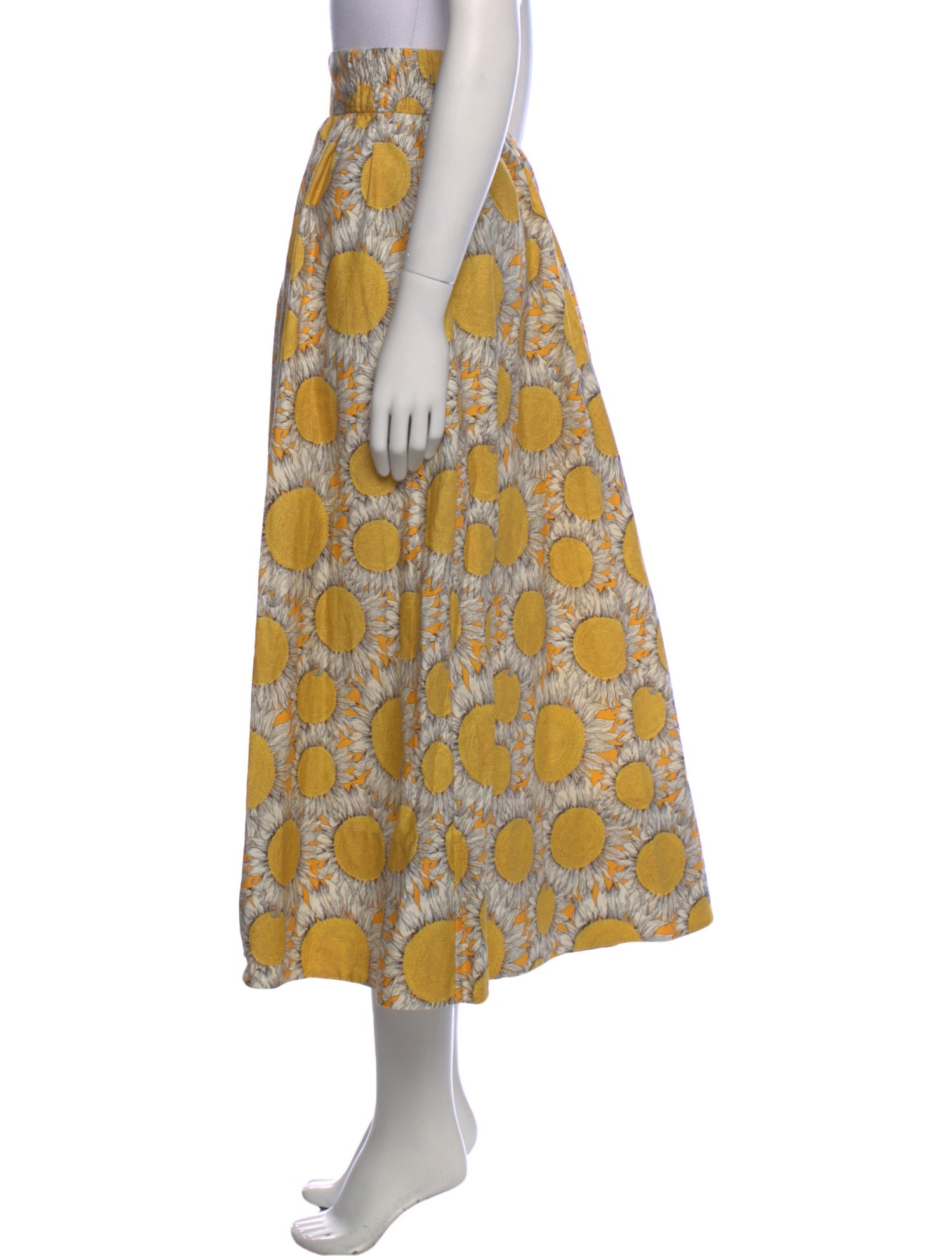 Akris Floral Print Midi Length Skirt