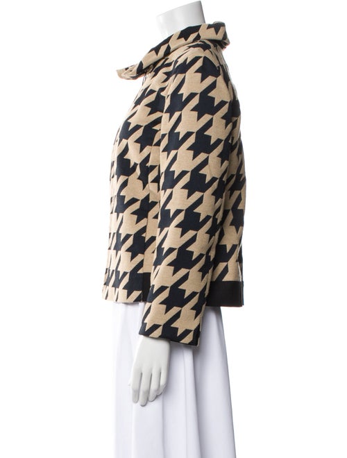 Akris Wool Houndstooth Print Jacket