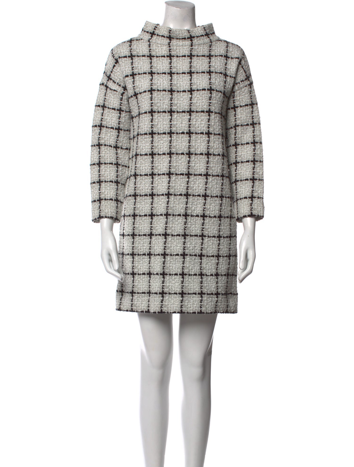 Akris Plaid Print Mini Dress