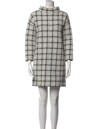 Akris Plaid Print Mini Dress