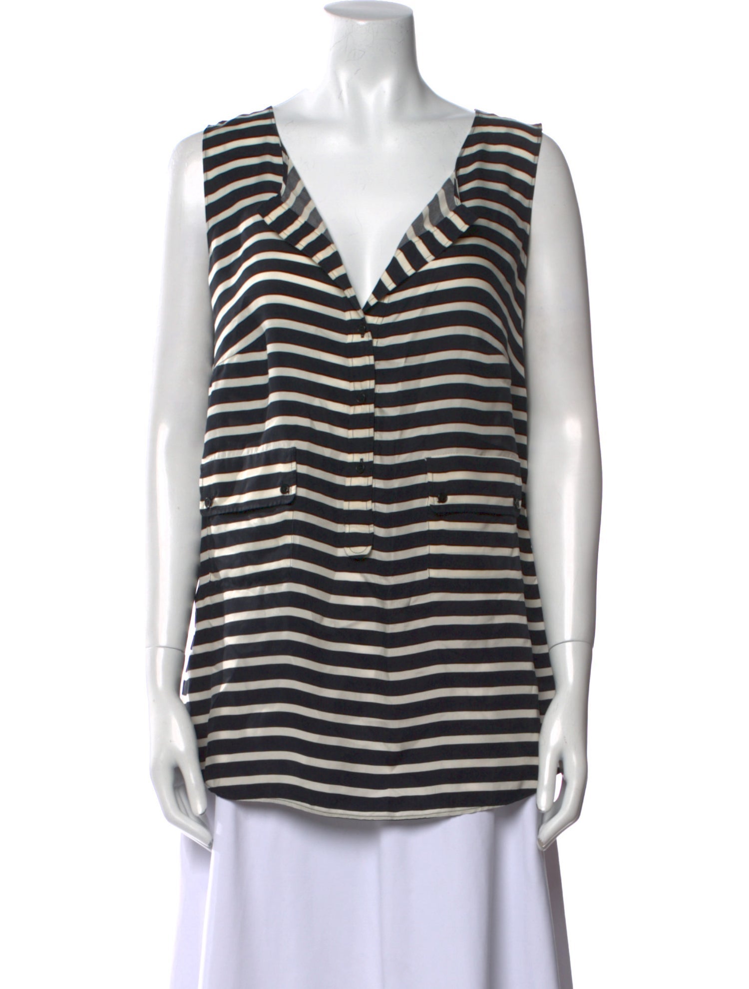 Akris Striped V-Neck Tunic
