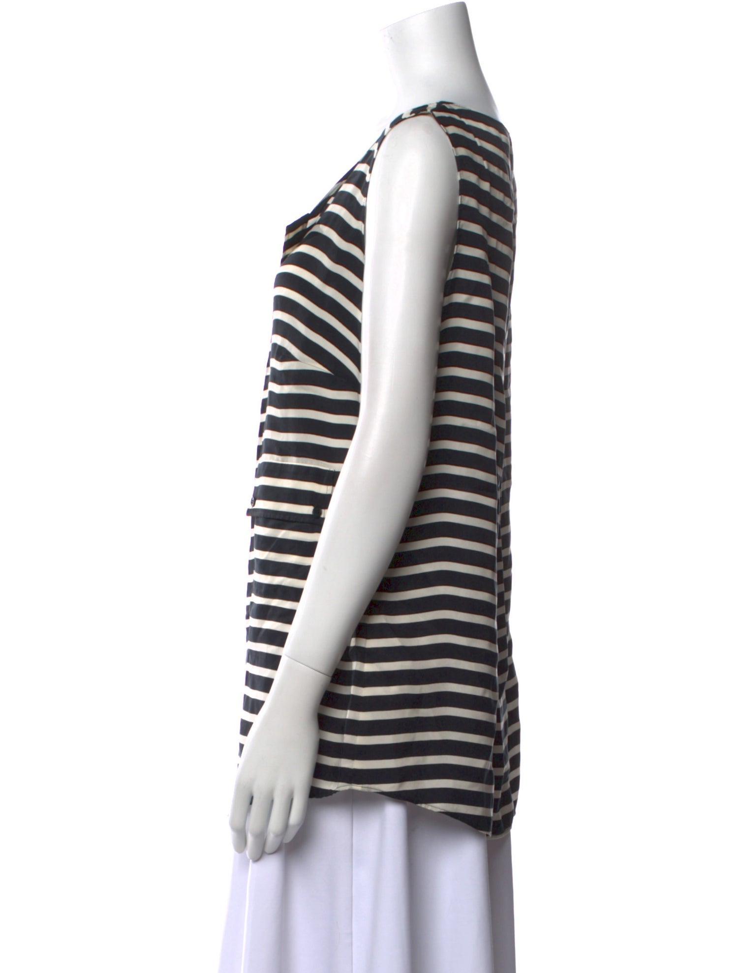 Akris Striped V-Neck Tunic