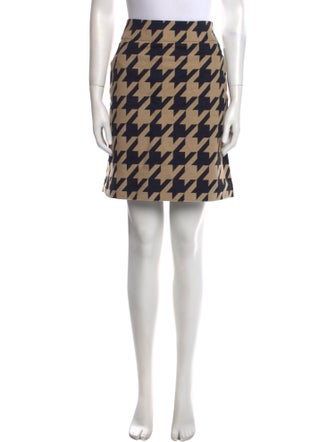 Akris Houndstooth Print Mini Skirt