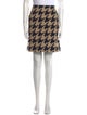 Akris Houndstooth Print Mini Skirt