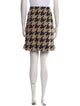 Akris Houndstooth Print Mini Skirt