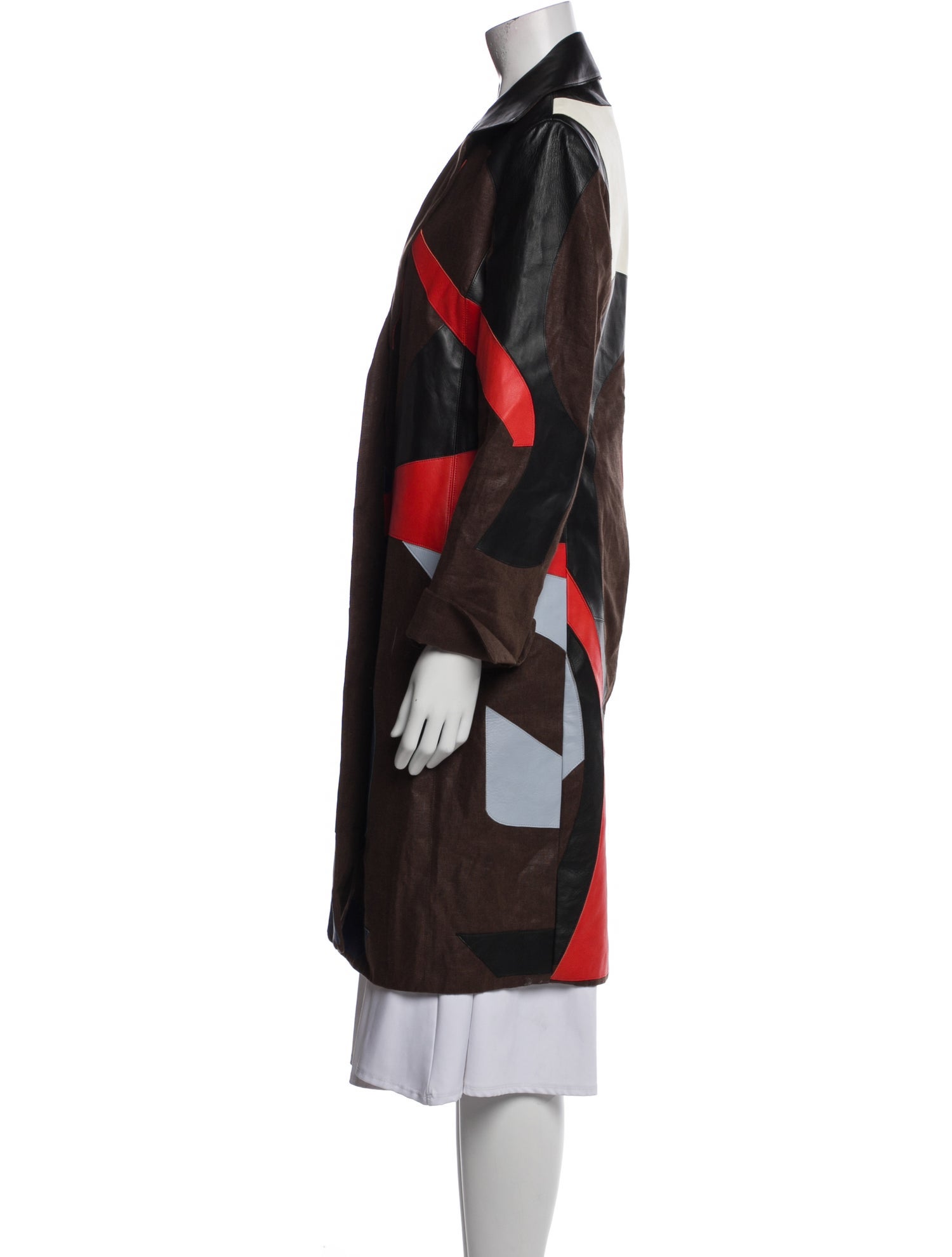 Akris Linen Printed Trench Coat