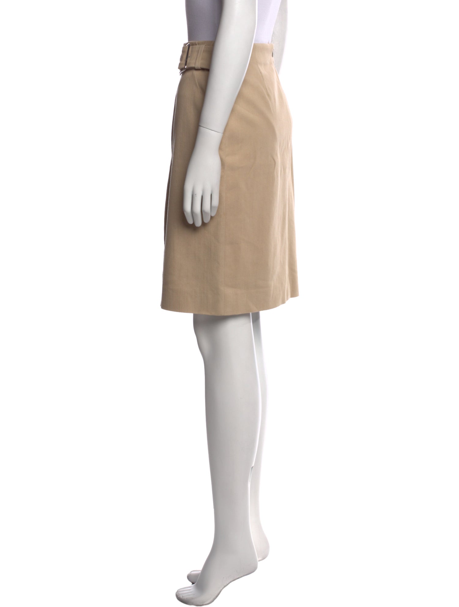 Akris Pleated Accents Knee-Length Skirt