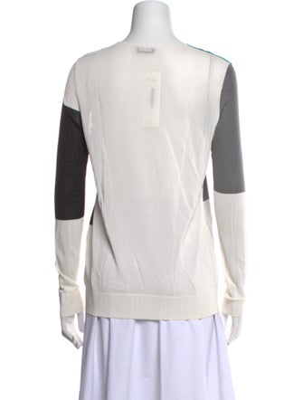 Akris Silk Colorblock Pattern Sweatshirt