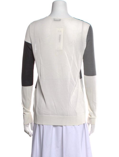 Akris Silk Colorblock Pattern Sweatshirt