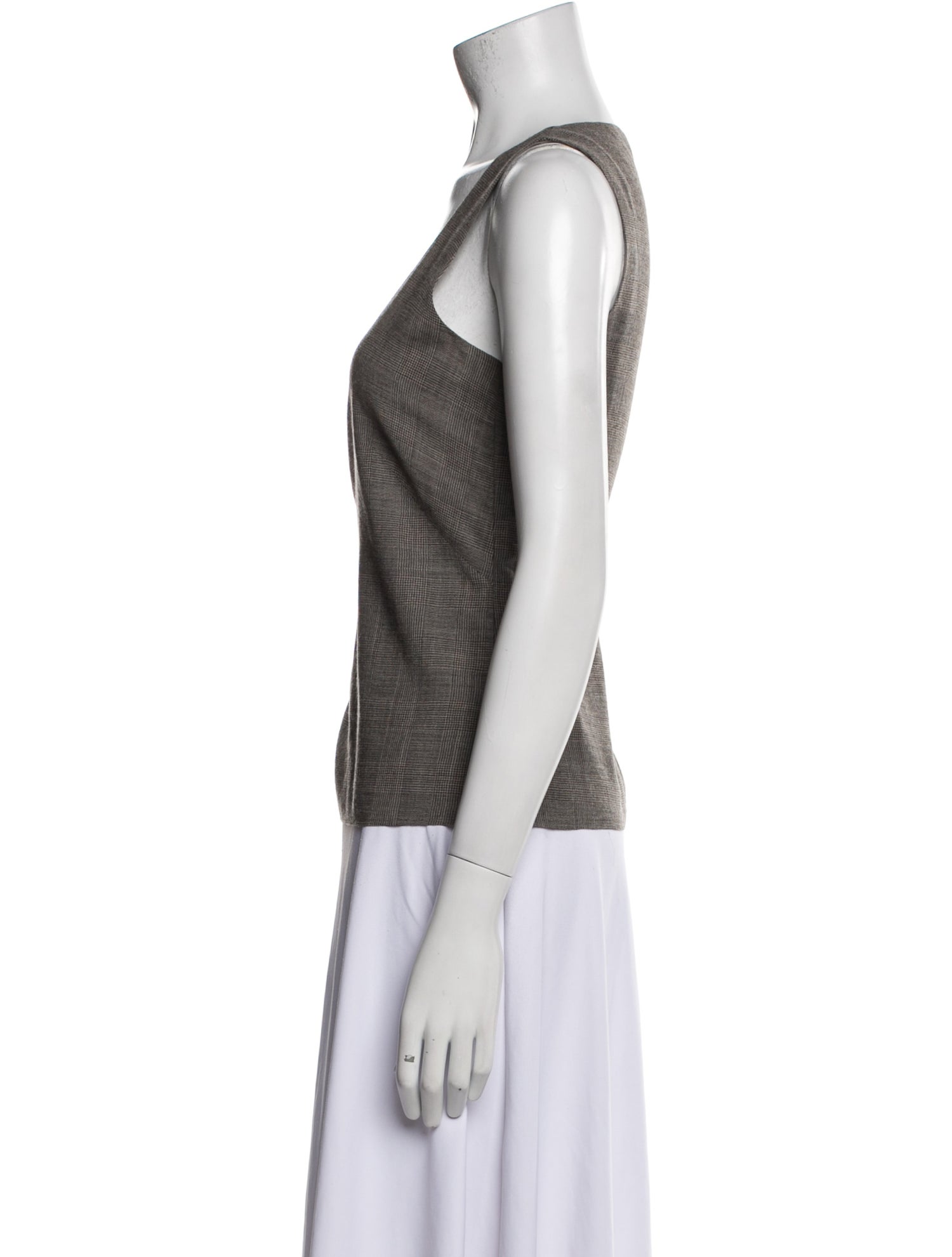 Akris Wool Square Neckline Top