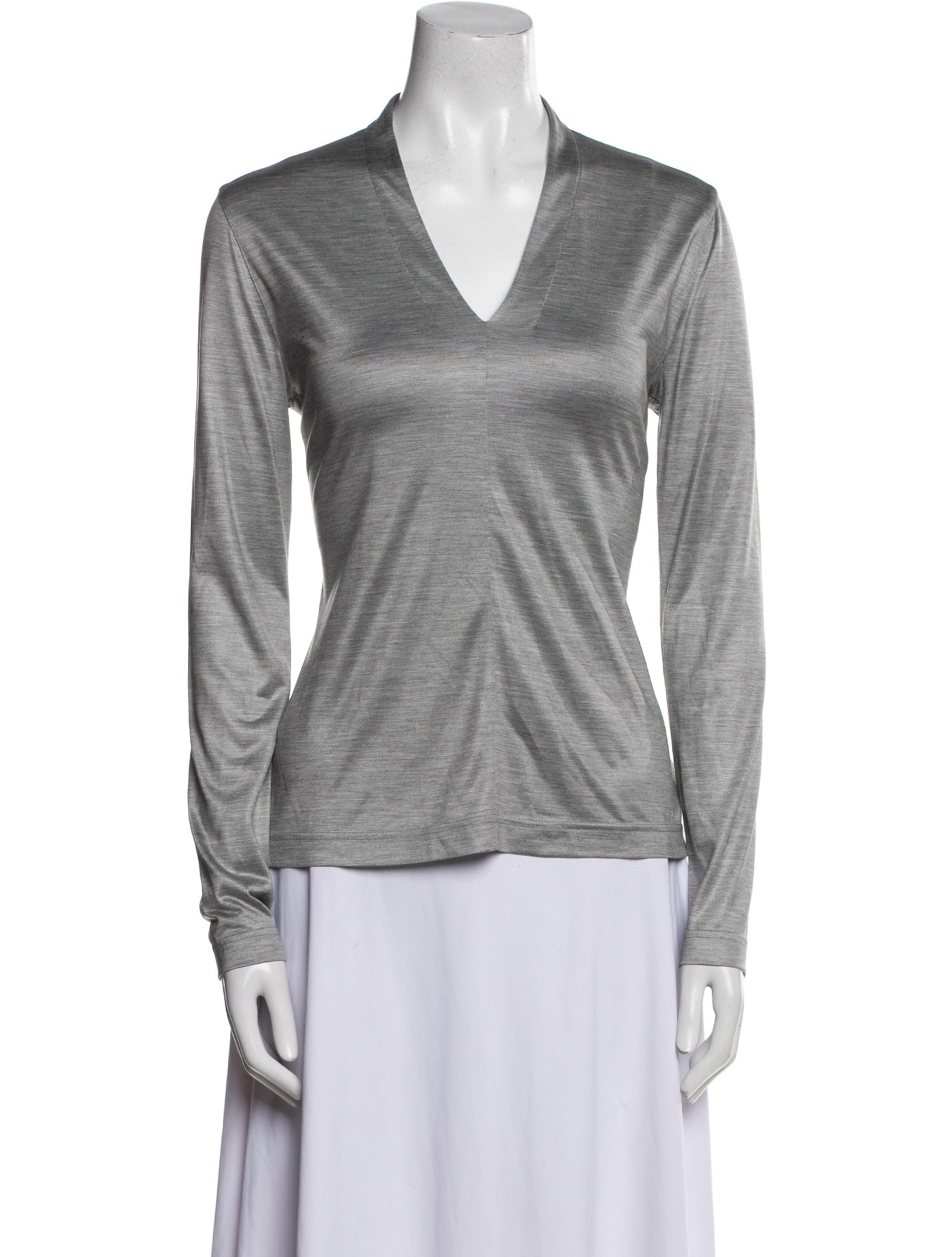 Akris Silk V-Neck Top