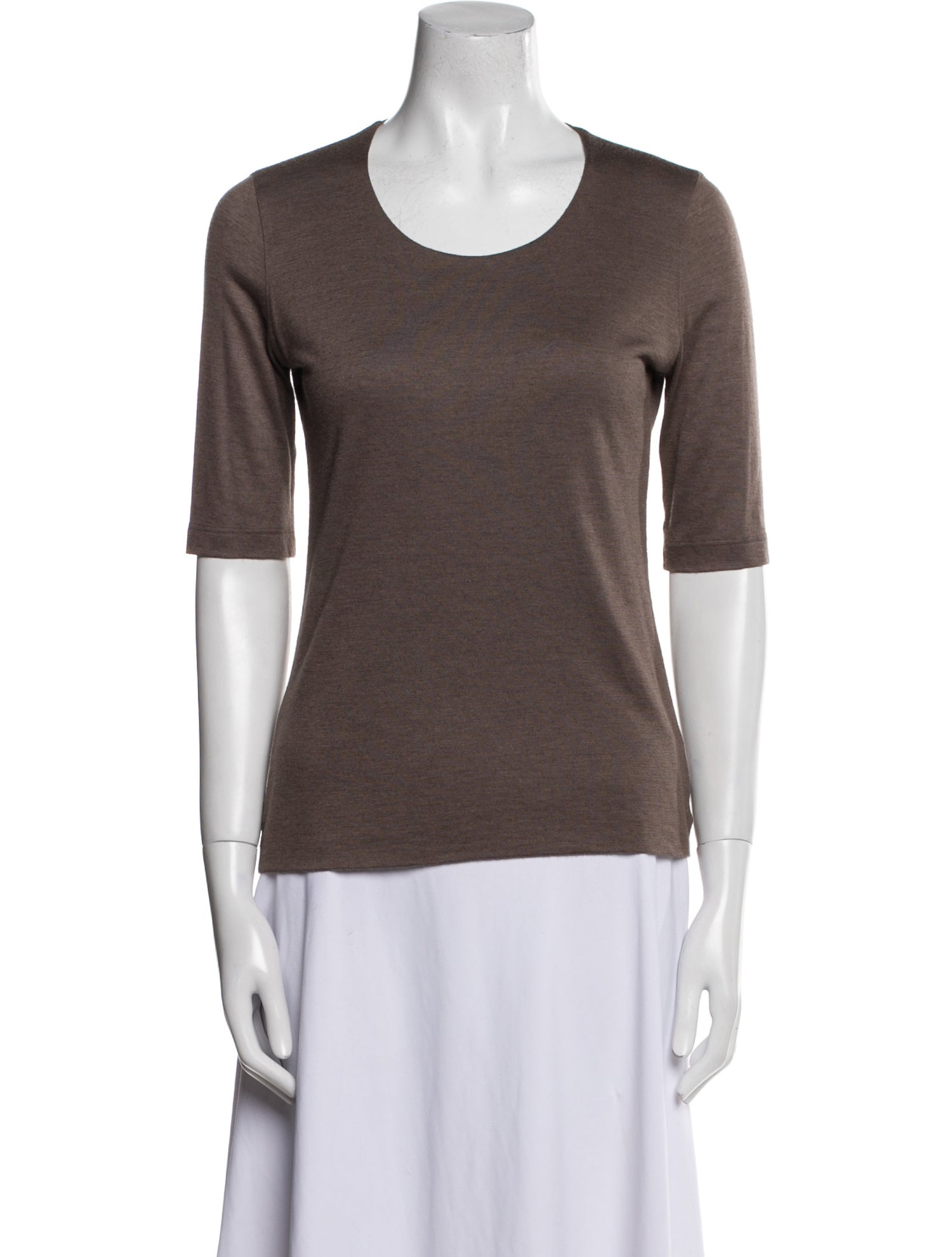 Akris Cashmere Scoop Neck T-Shirt