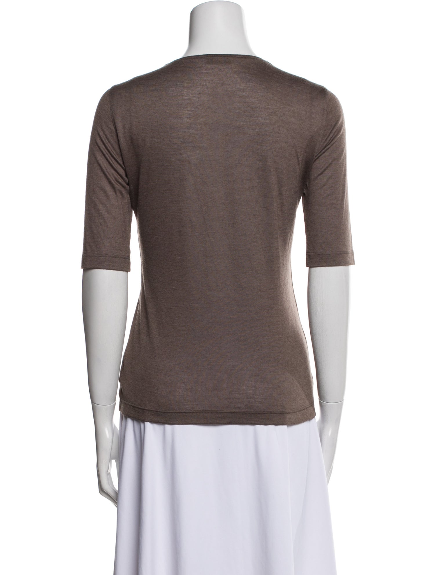 Akris Cashmere Scoop Neck T-Shirt