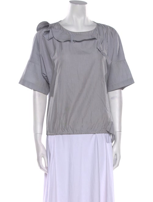 Akris Striped Bateau Neckline Top