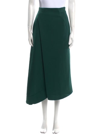 Akris Pleated Accents Midi Length Skirt