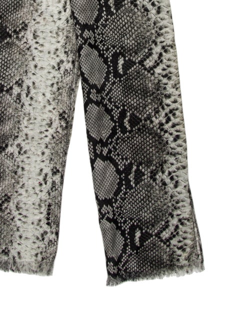 Akris Cashmere Animal Print Scarf