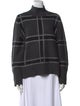 Akris Virgin Wool Plaid Print Sweater