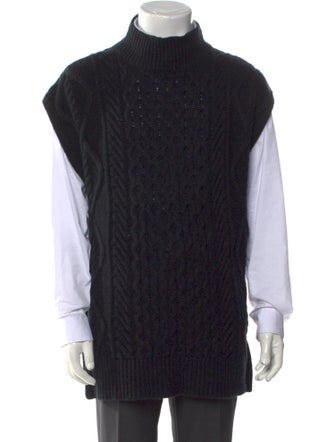 Akris Turtleneck Short Sleeve Sweater Vest