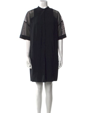 Akris Mock Neck Mini Dress