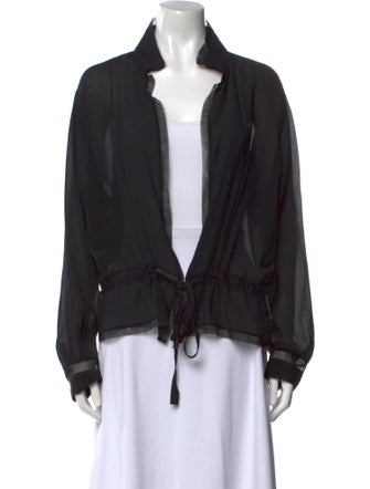 Akris Silk Long Sleeve Blouse