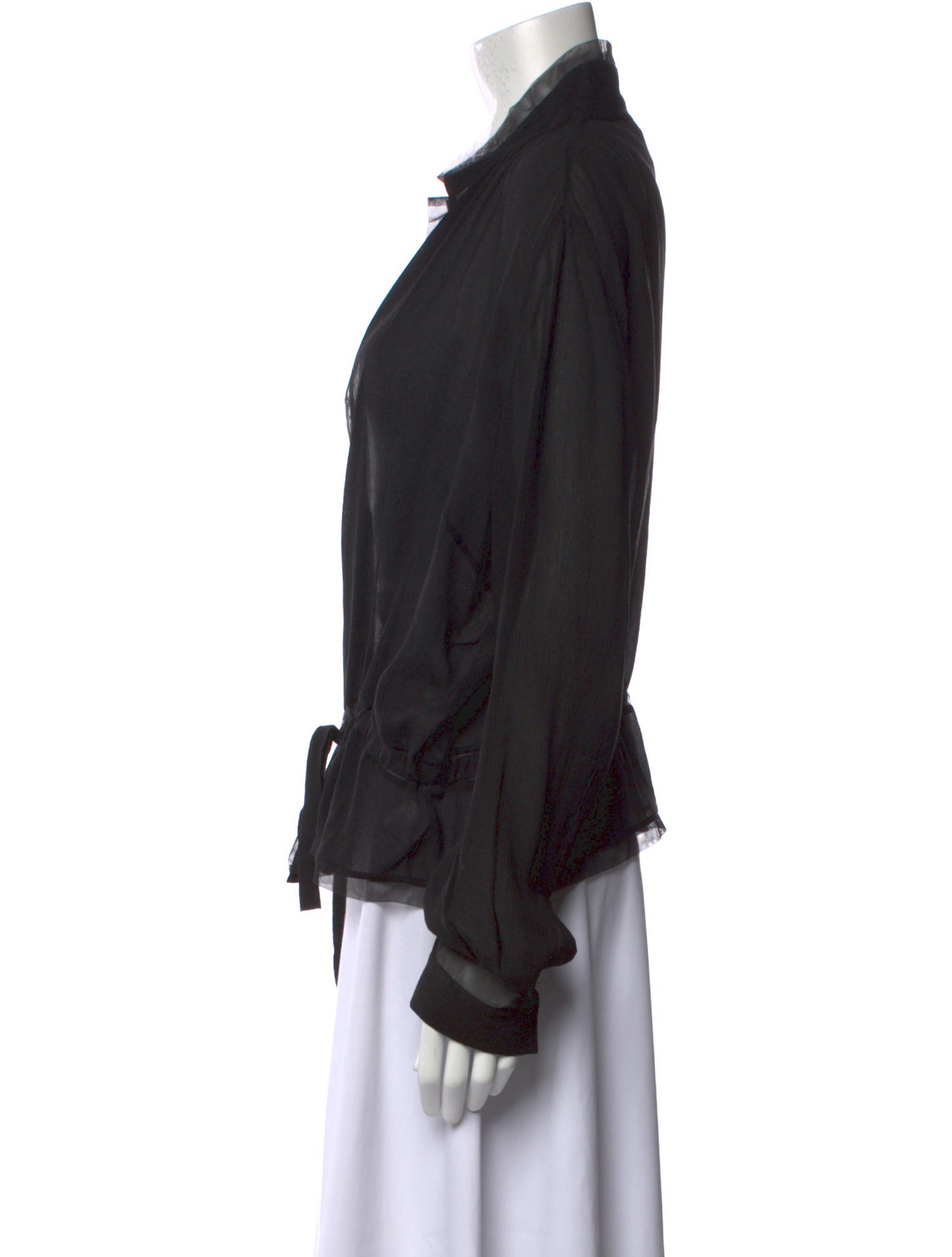 Akris Silk Long Sleeve Blouse