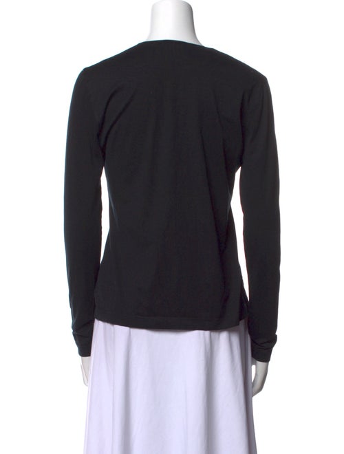Akris V-Neck Long Sleeve Top