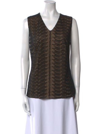 Akris V-Neck Sleeveless Top