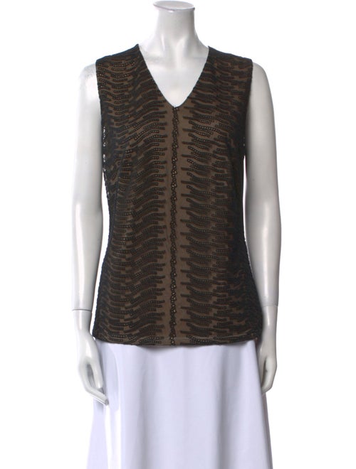 Akris V-Neck Sleeveless Top