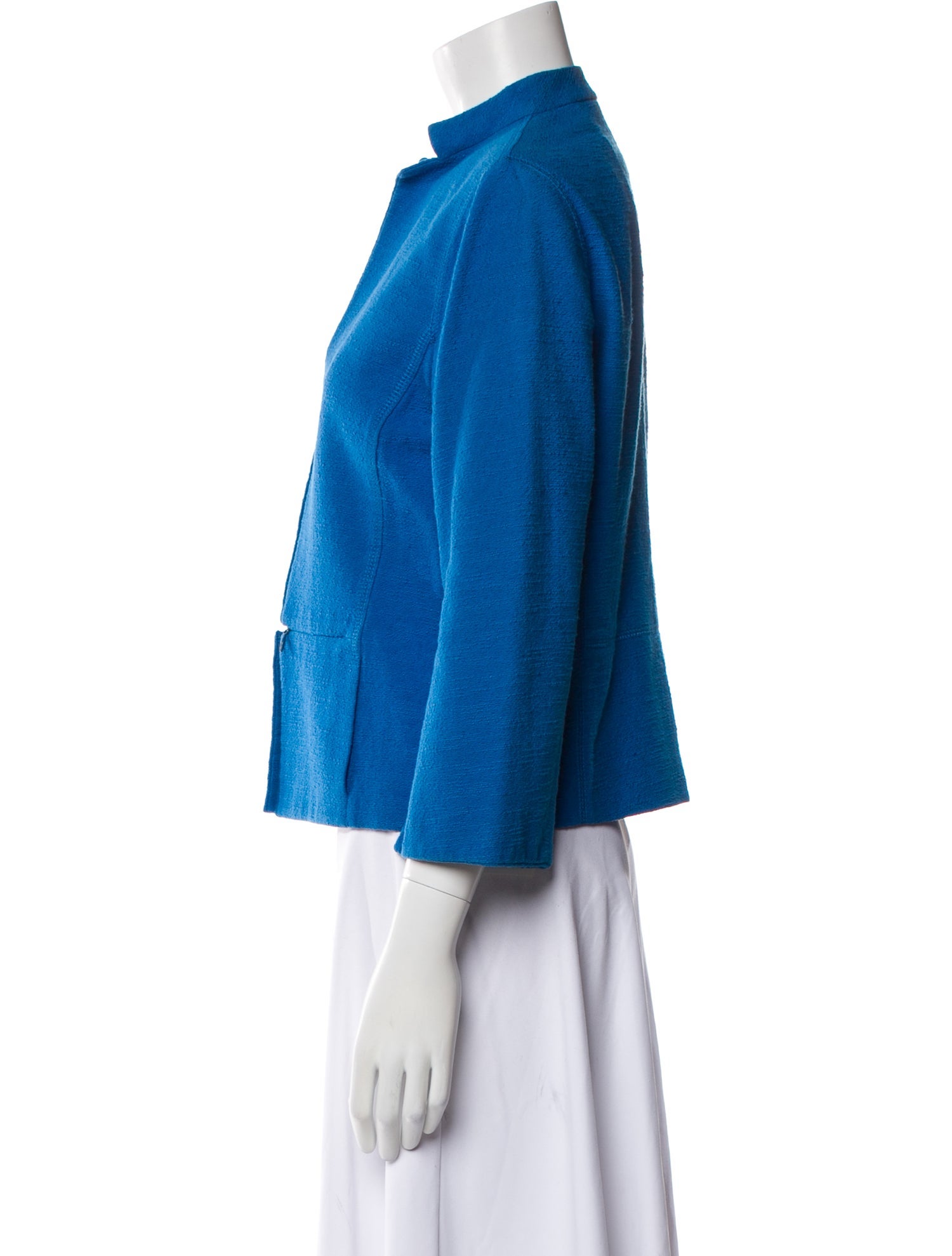 Akris Mock Neck Three-Quarter Sleeve Sweatshirt