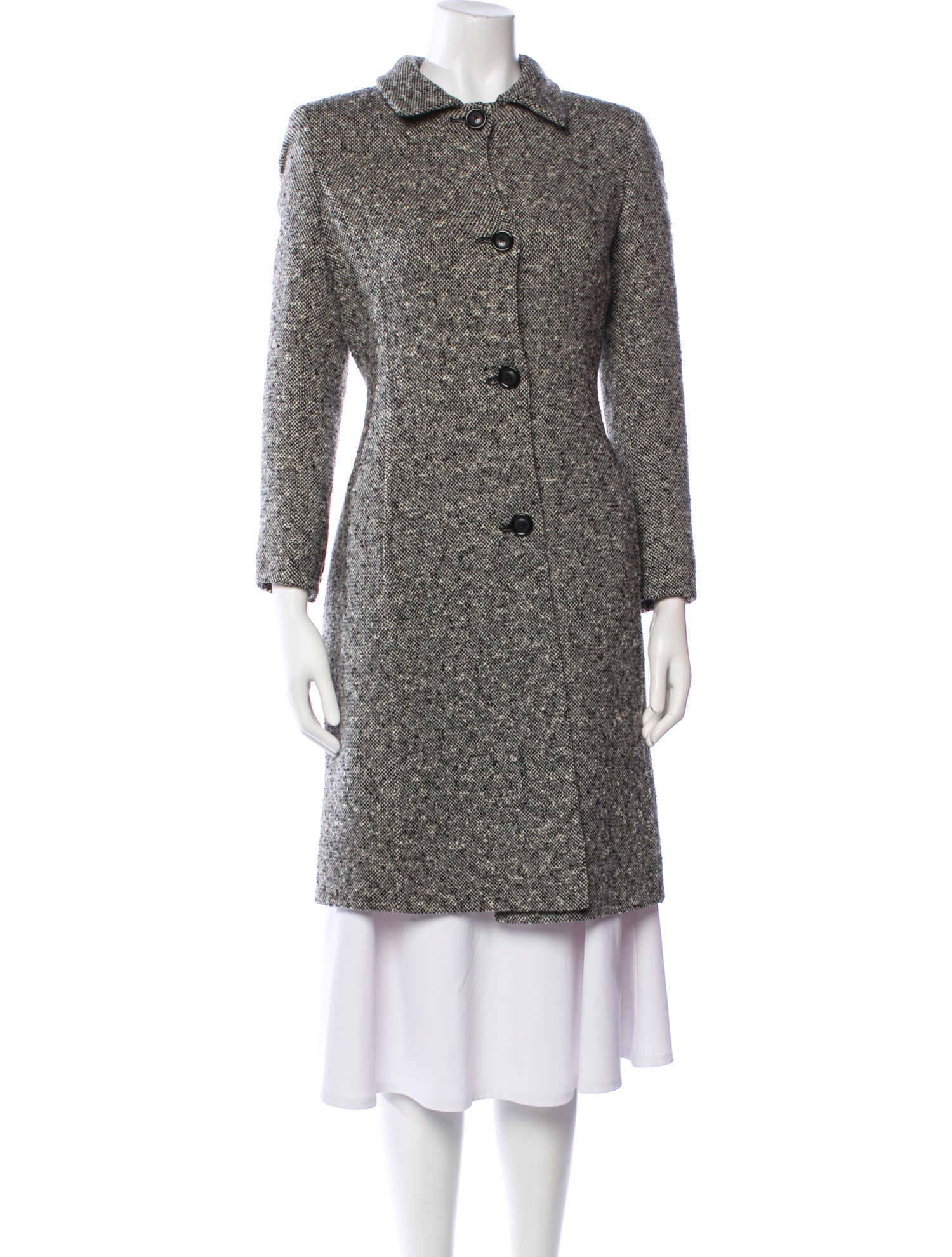 Akris Wool Tweed Pattern Coat