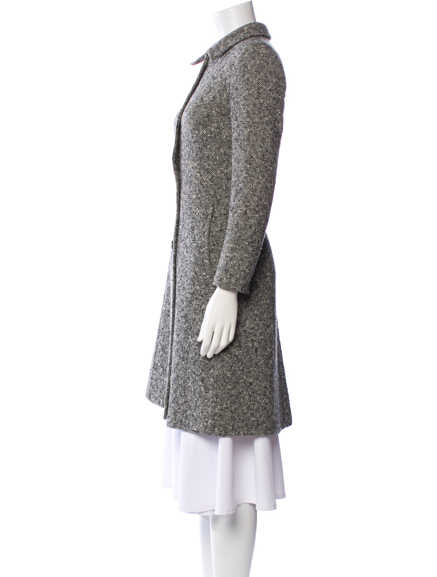 Akris Wool Tweed Pattern Coat