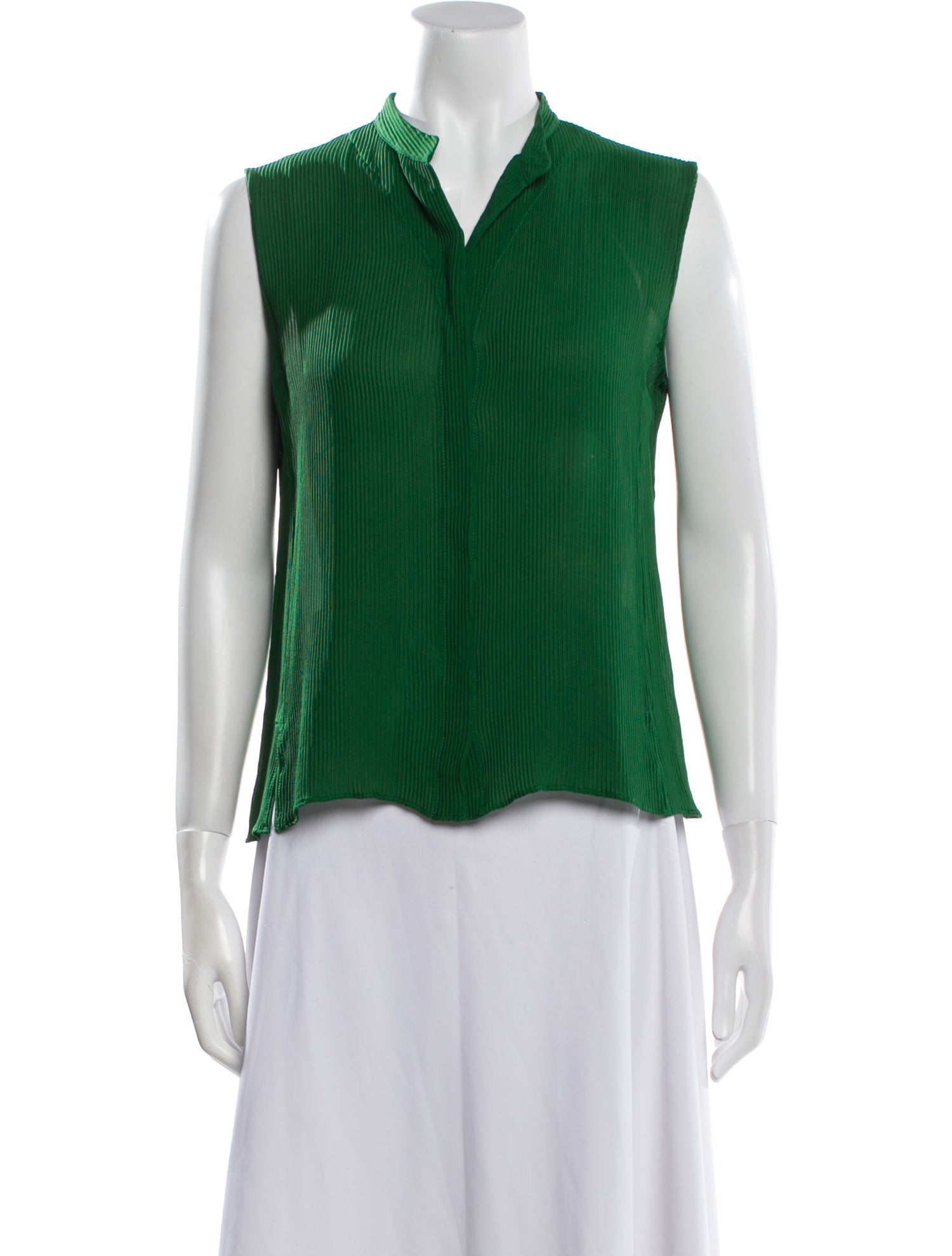 Akris V-Neck Sleeveless Blouse