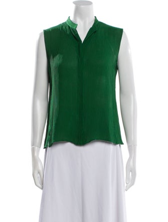 Akris V-Neck Sleeveless Blouse