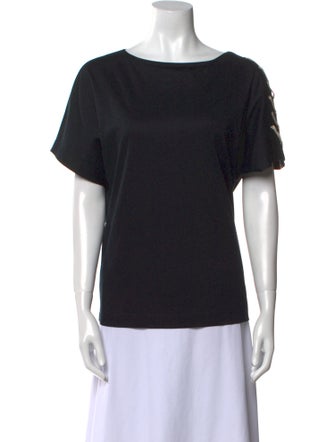 Akris Bateau Neckline Short Sleeve T-Shirt