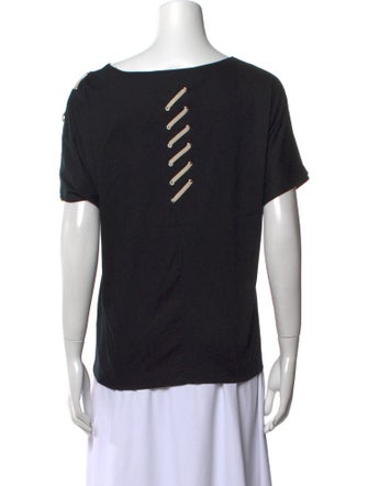 Akris Bateau Neckline Short Sleeve T-Shirt