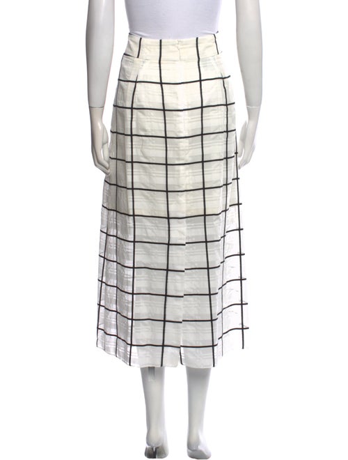 Akris Plaid Print Midi Length Skirt