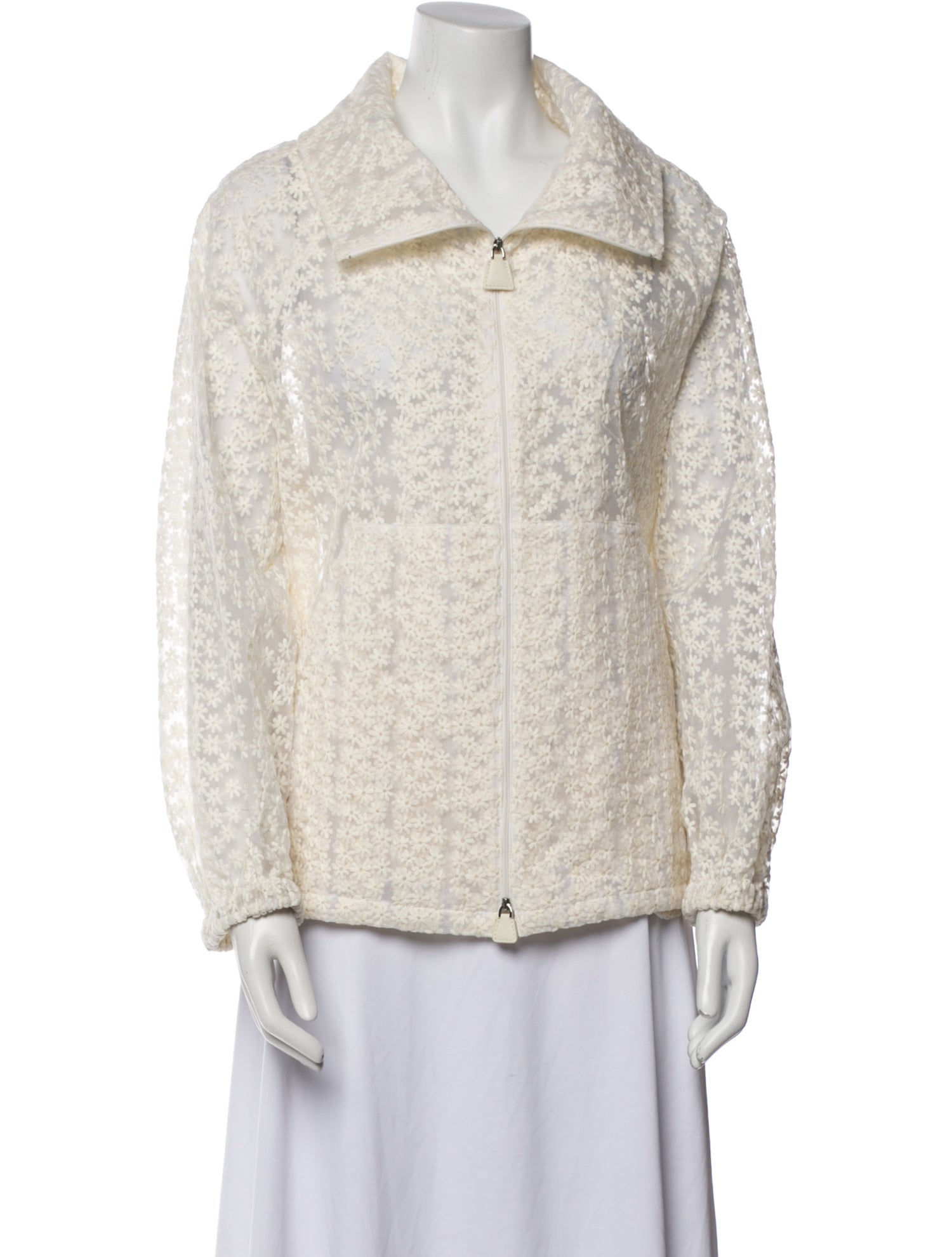 Akris Silk Lace Pattern Jacket
