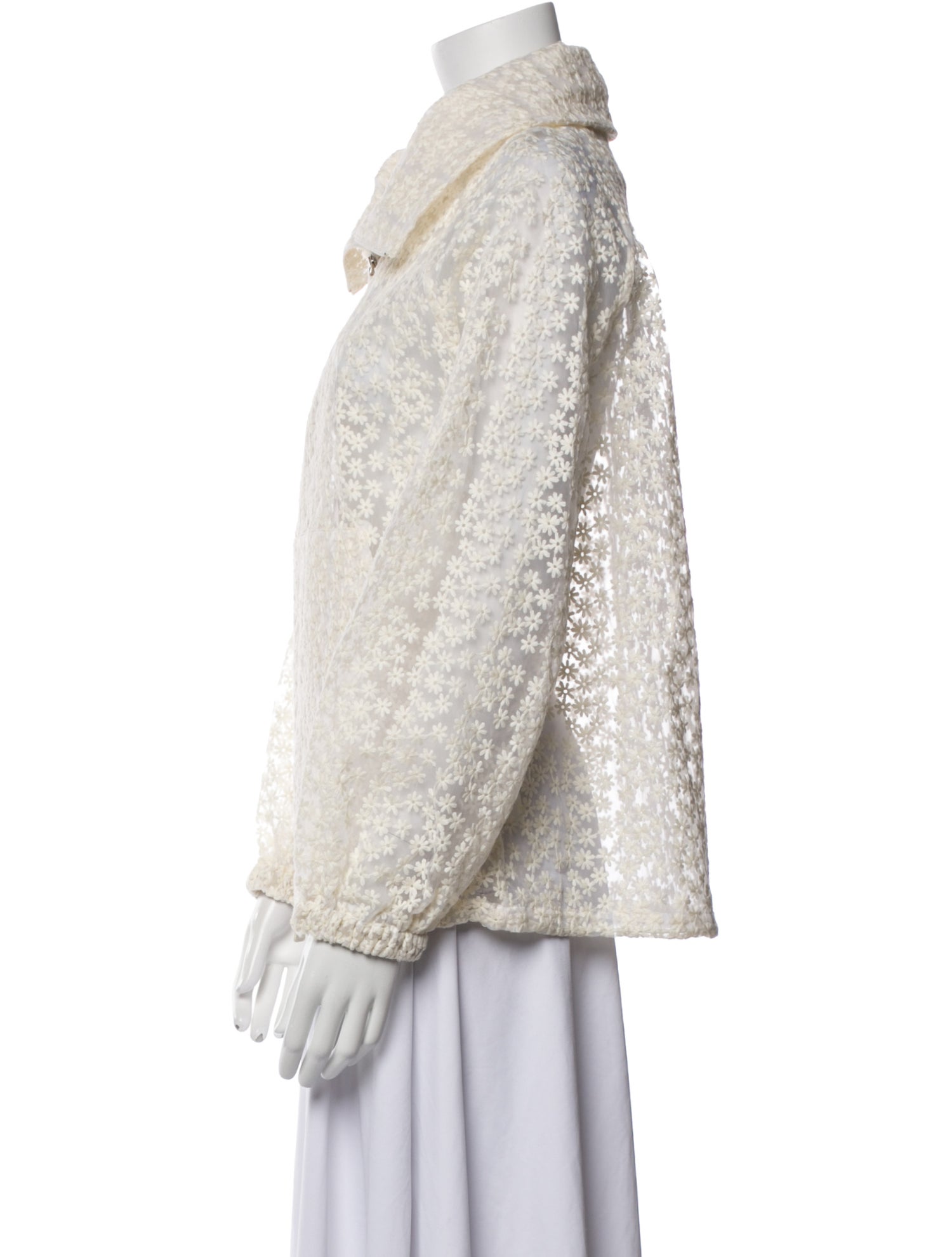 Akris Silk Lace Pattern Jacket