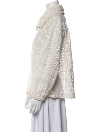 Akris Silk Lace Pattern Jacket