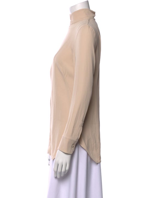 Akris Mock Neck Long Sleeve Blouse