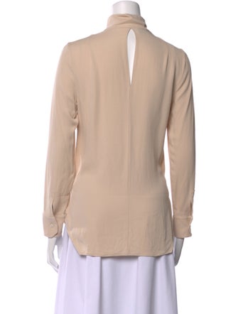 Akris Mock Neck Long Sleeve Blouse
